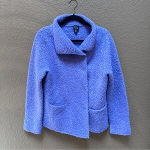 Eileen Fisher Purple Jacket Wool Alpaca Silk